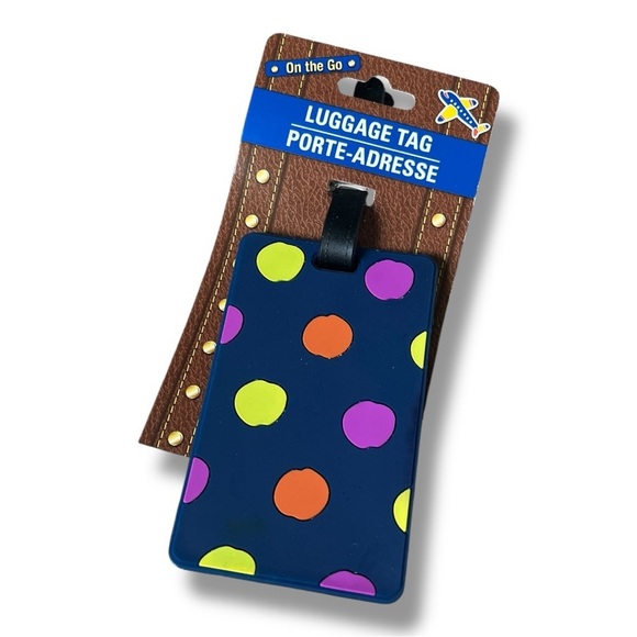 Lot of 3 Fun Pineapple/Strawberry Fruit & Polka dot Luggage ID Tags NWT - Picture 3 of 8